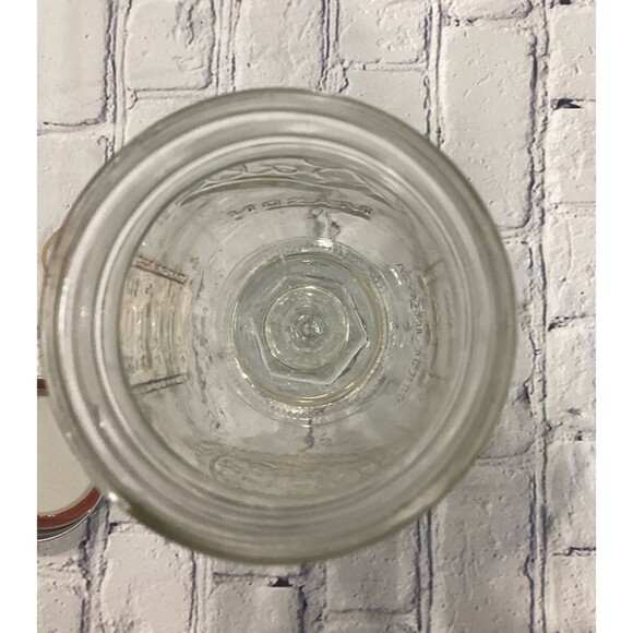 The Big Red “ Redneck Wine Glass” Ball Mason Jar With Glass Stem Base. NWT - Picture 4 of 5